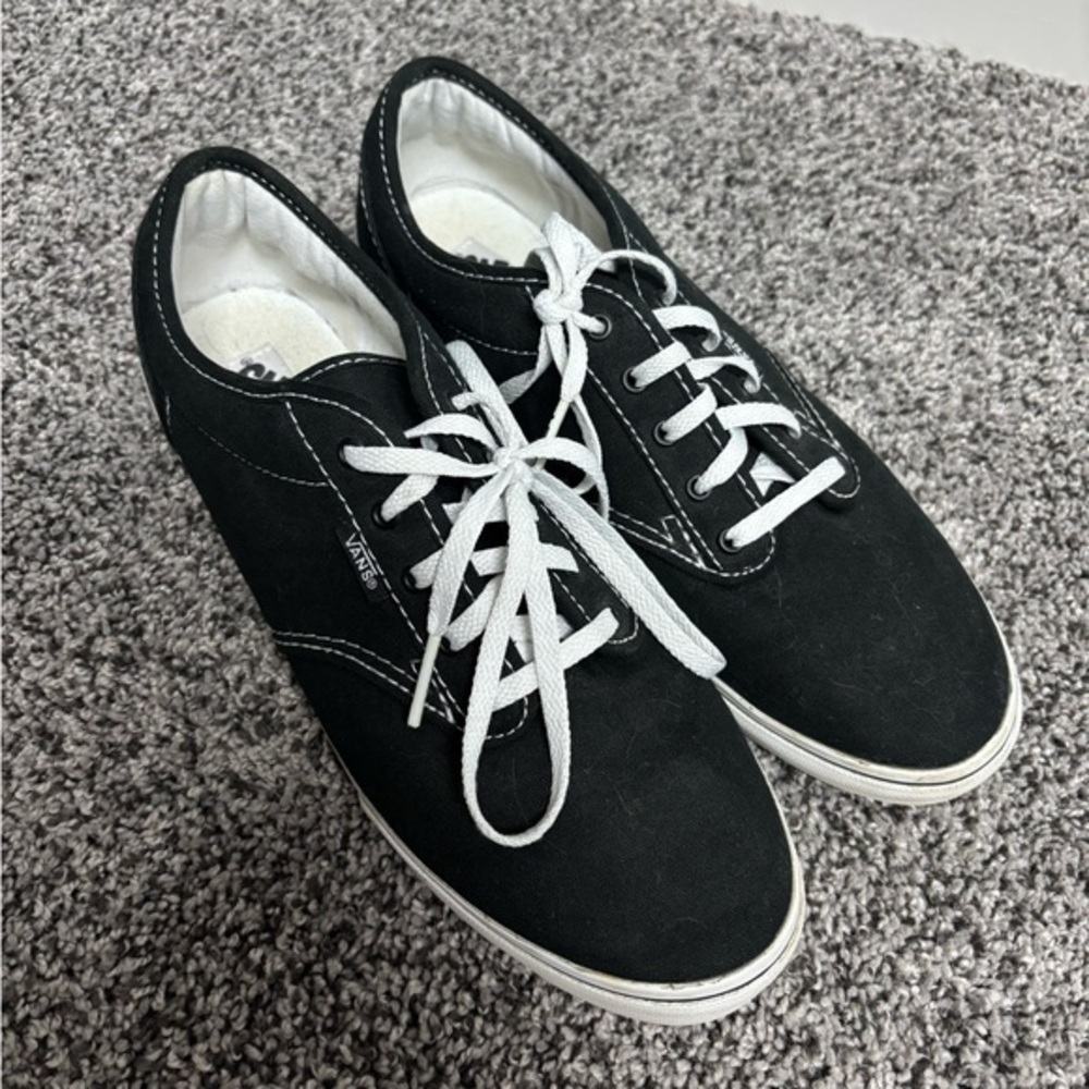 Vans Women's Black and White Sneakers